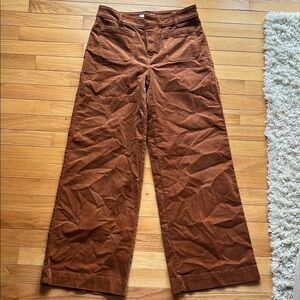 LOFT Rust Wide-Leg Trousers